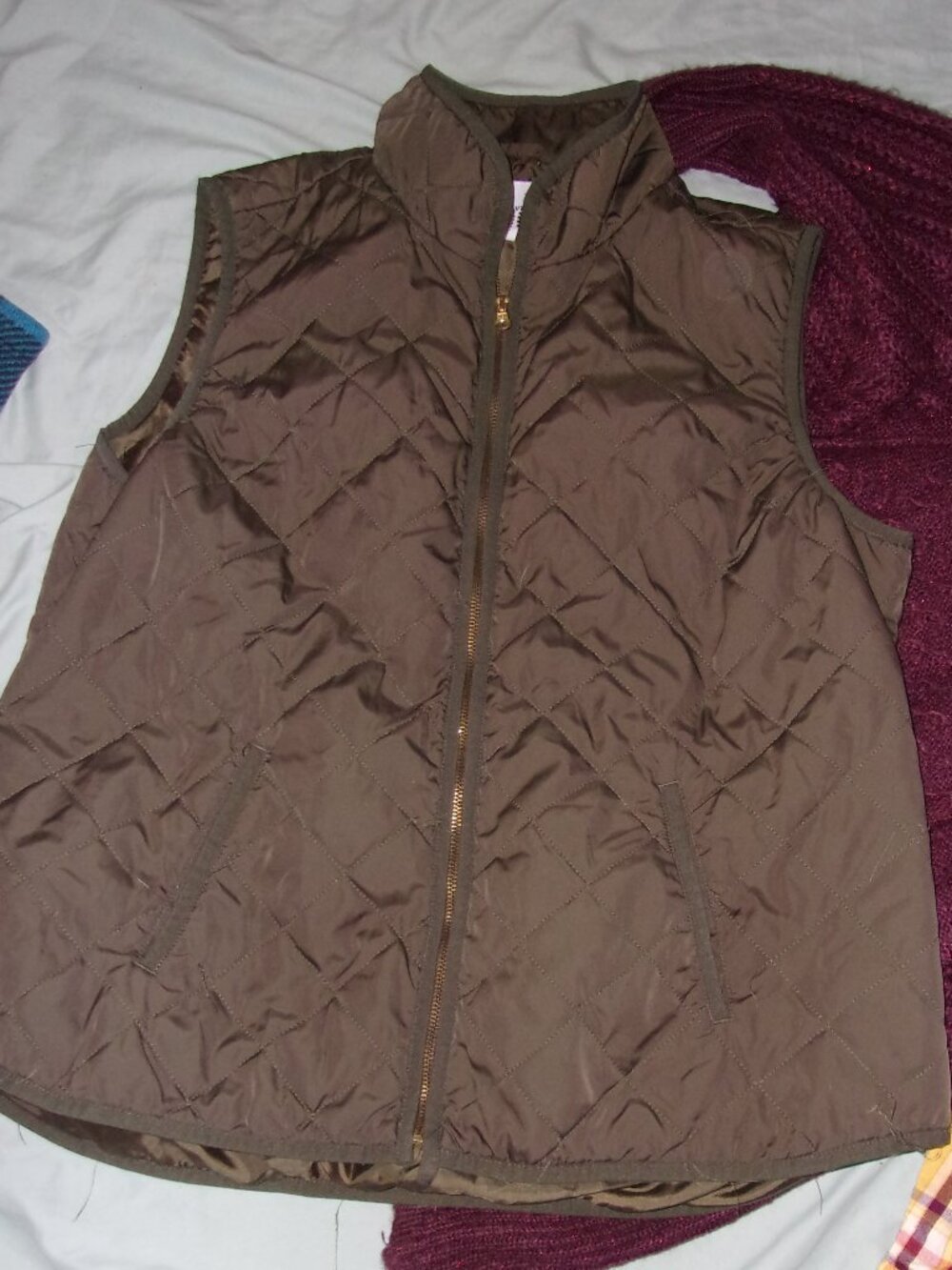 size extra large womens outdoor wear coat brown coat vest gorpcore